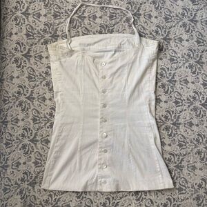 Ann Demeulemeester cream strapless top